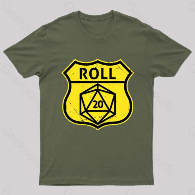 Route 66 Parody T-Shirt Army Green / S