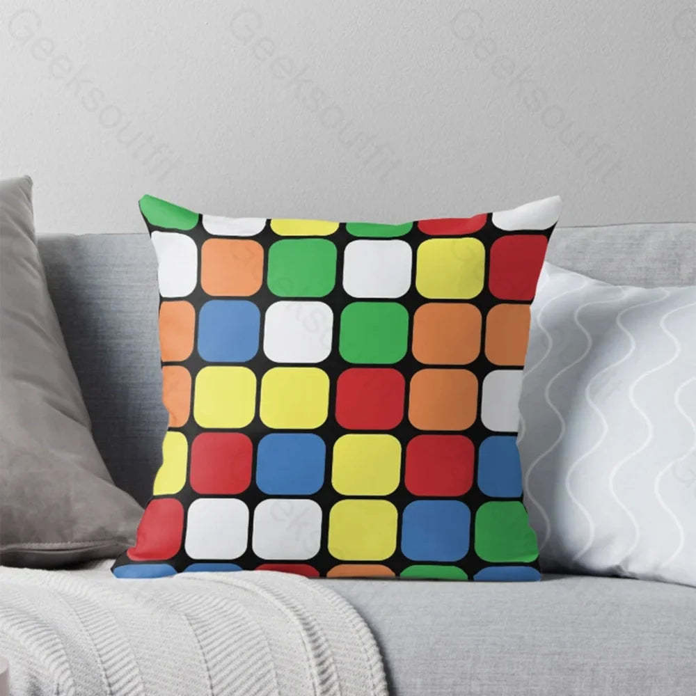 Rubik’s Cube Pattern Geek Pillowcase 40*40Cm / Geekpc052