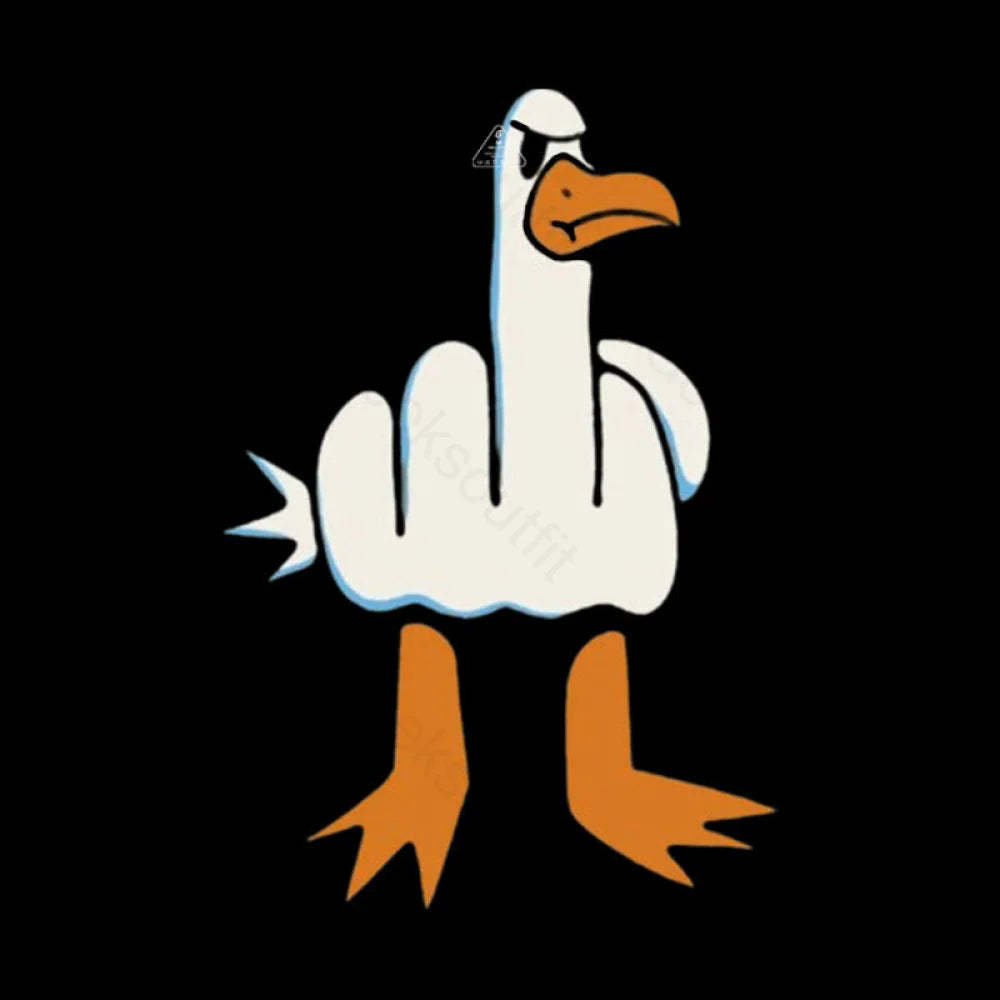 Rude Seagull Design Funny Geek T-Shirt