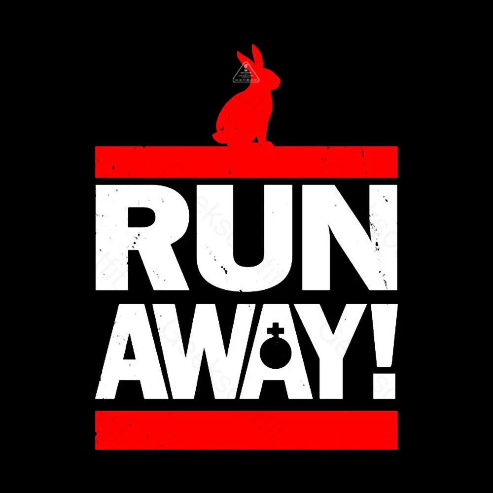 Run Away from the Rabbit! T-Shirt - Geeksoutfit