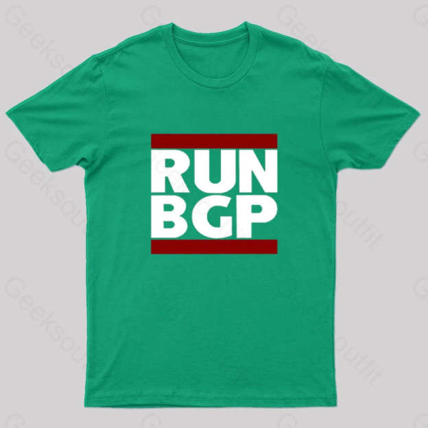 Run Bgp Geek T-Shirt Green / S