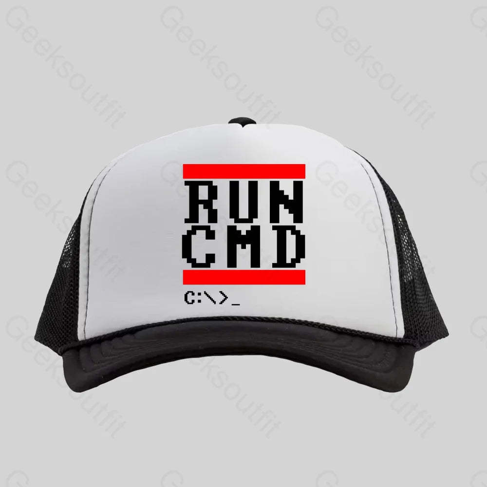 Run Cmd Trucker Hat - Geeksoutfit