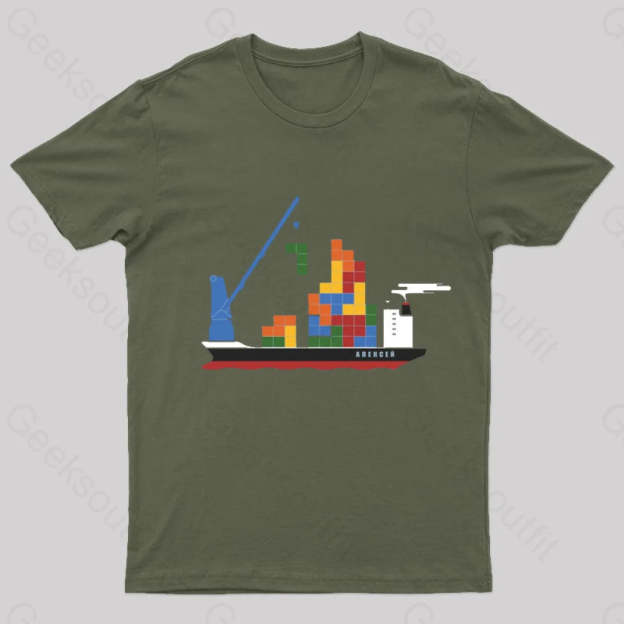 Russian Cargo Nerd T-Shirt Army Green / S