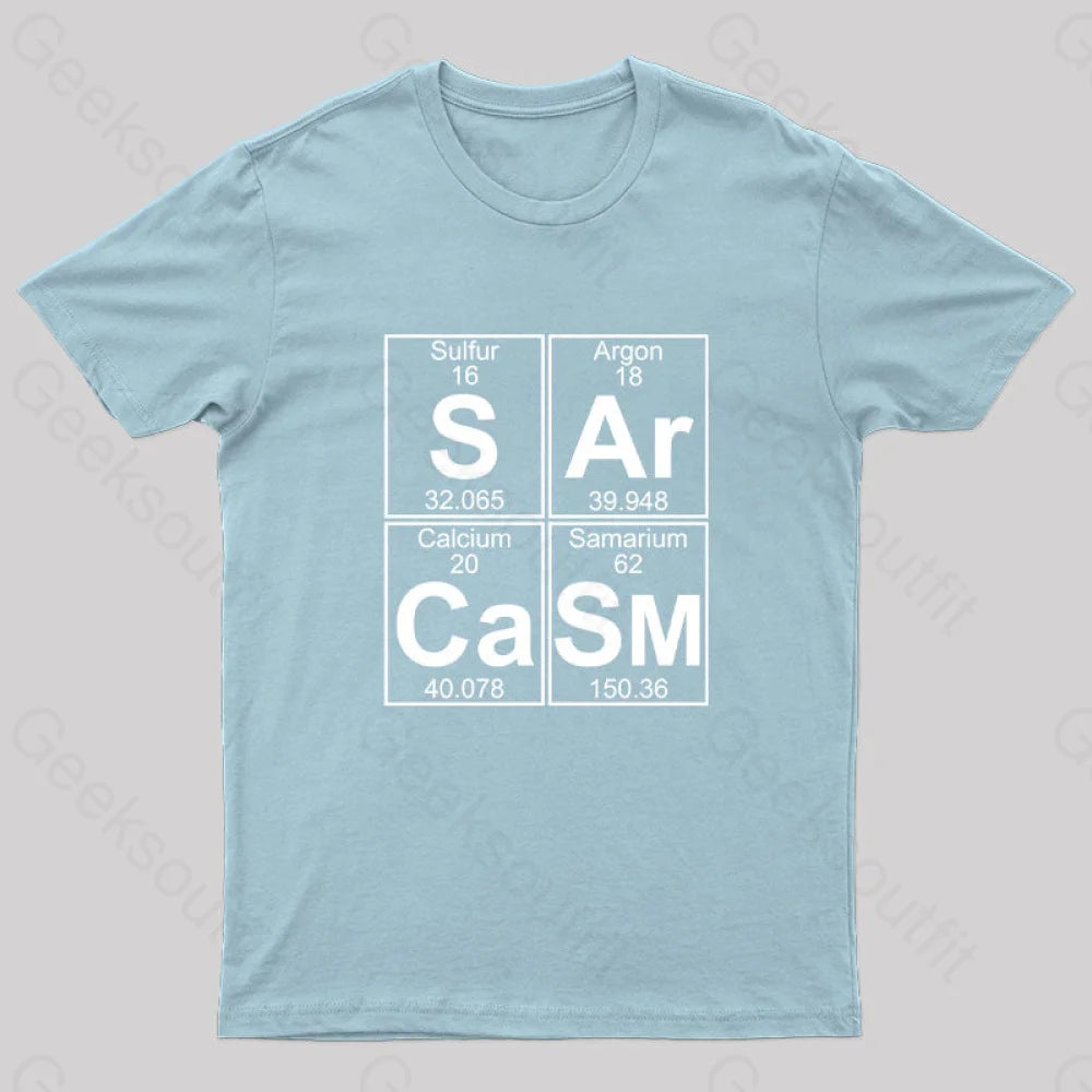 S-Ar-Ca-Sm (Sarcasm) T-Shirt Light Blue / S