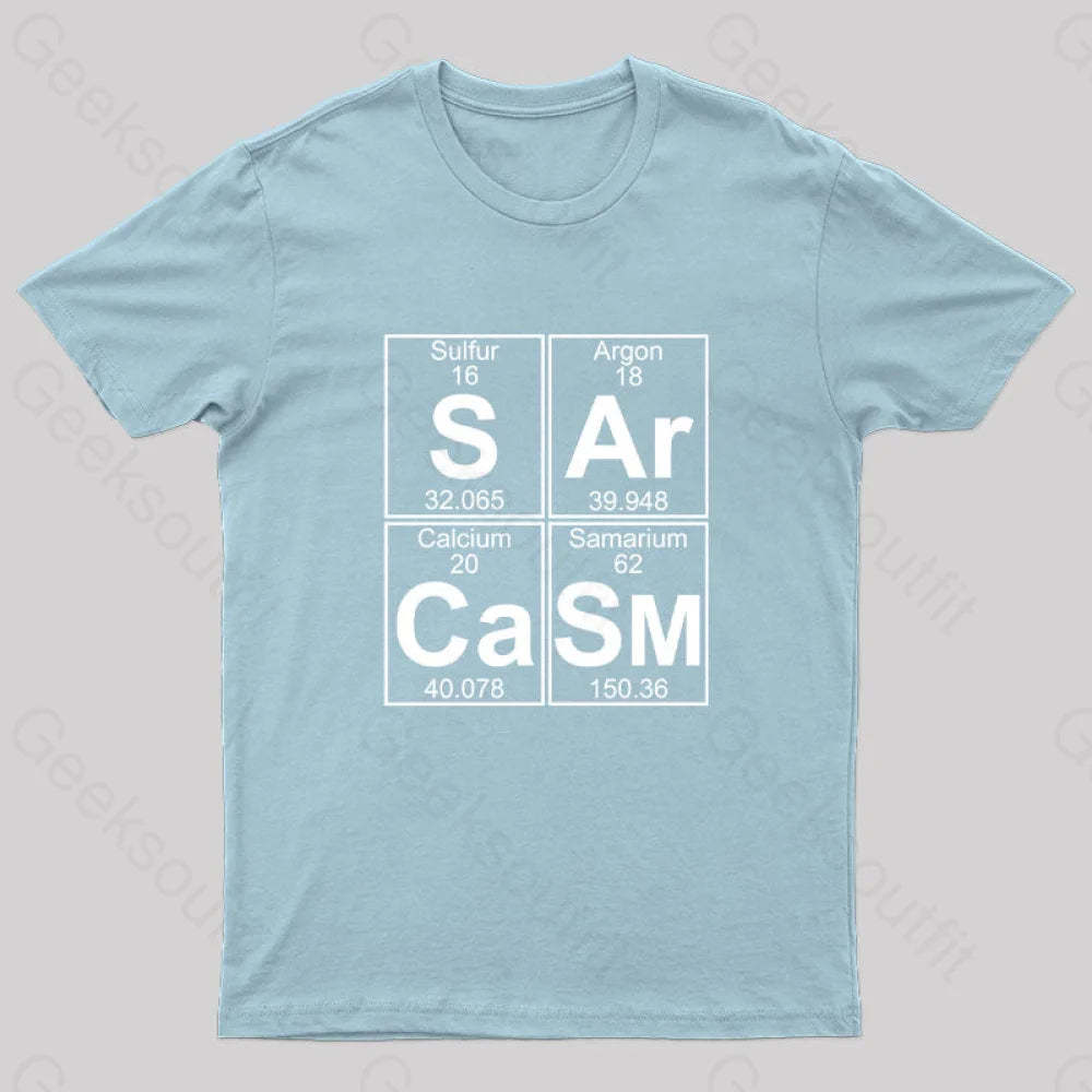 S-Ar-Ca-Sm (Sarcasm) T-Shirt Light Blue / S