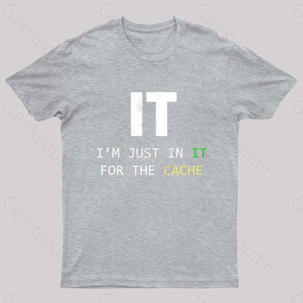 S For Tech Support It Helpdesk Computer Geek T-Shirt Grey /