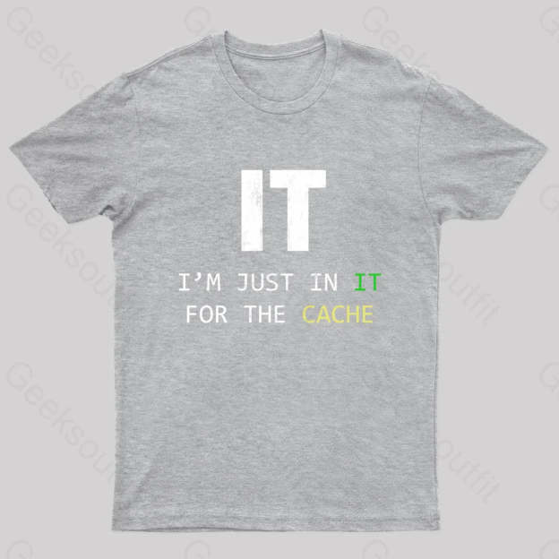 S For Tech Support It Helpdesk Computer Geek T-Shirt Grey /