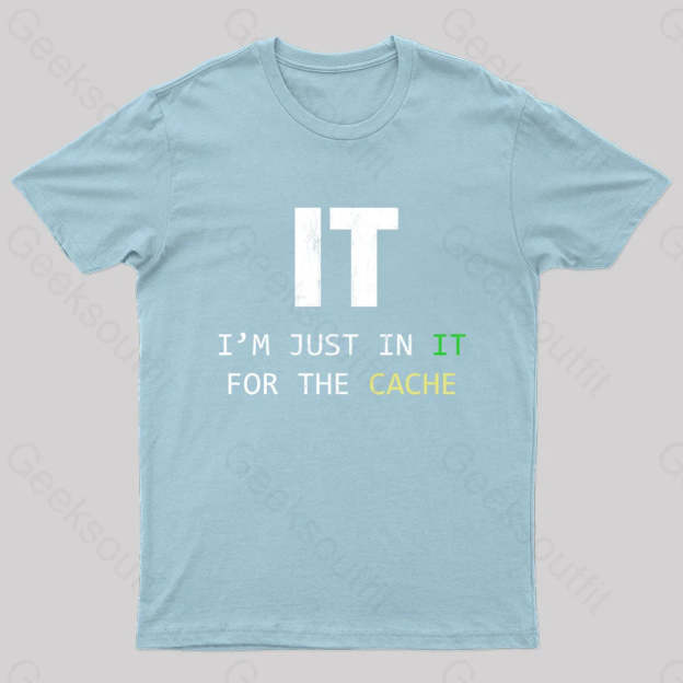 S For Tech Support It Helpdesk Computer Geek T-Shirt Light Blue /