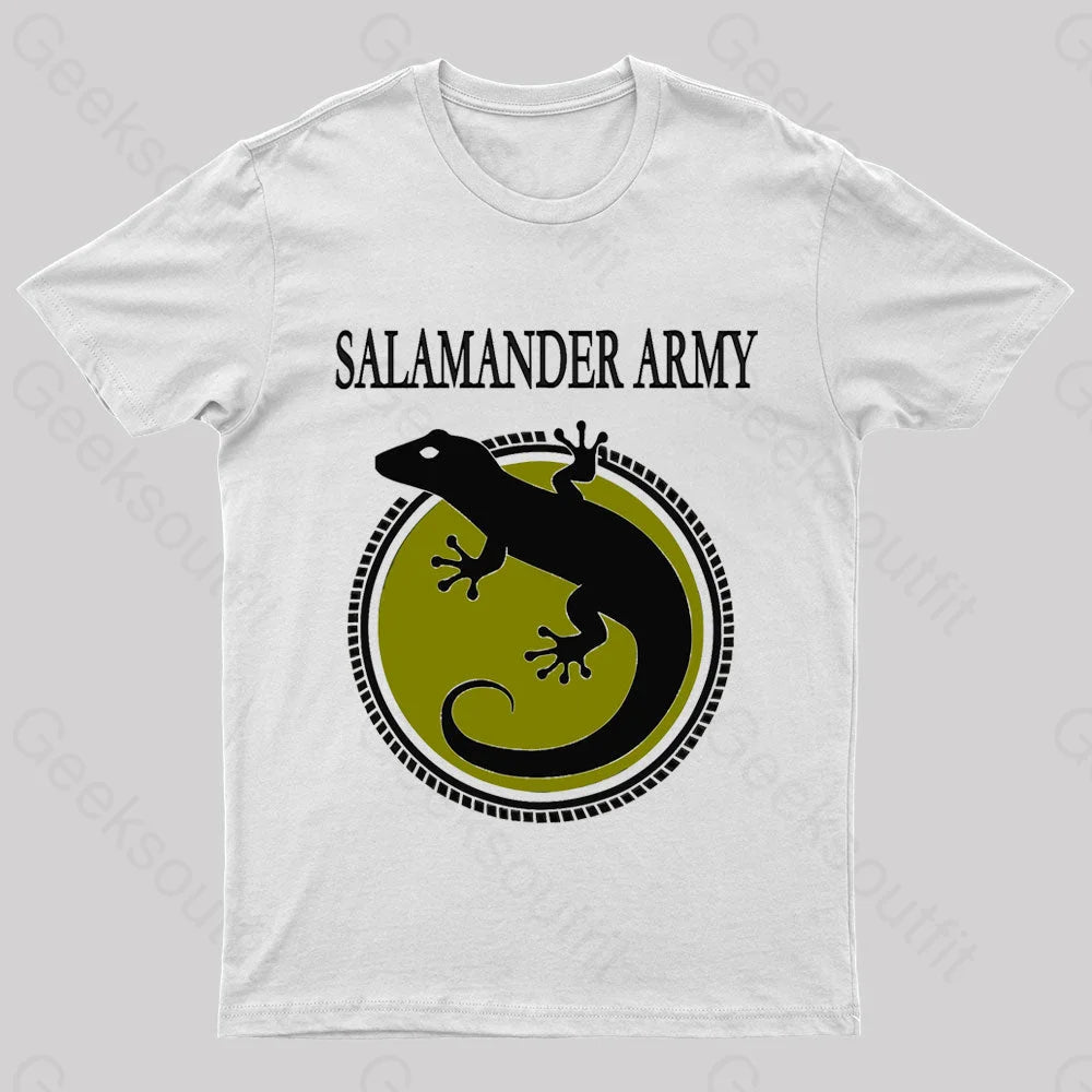 Salamander Army Geek T-Shirt White / S
