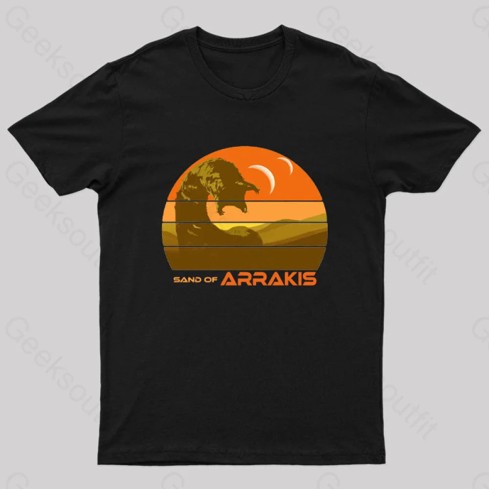 Sand Of Arrakis Nerd T-Shirt Black / S