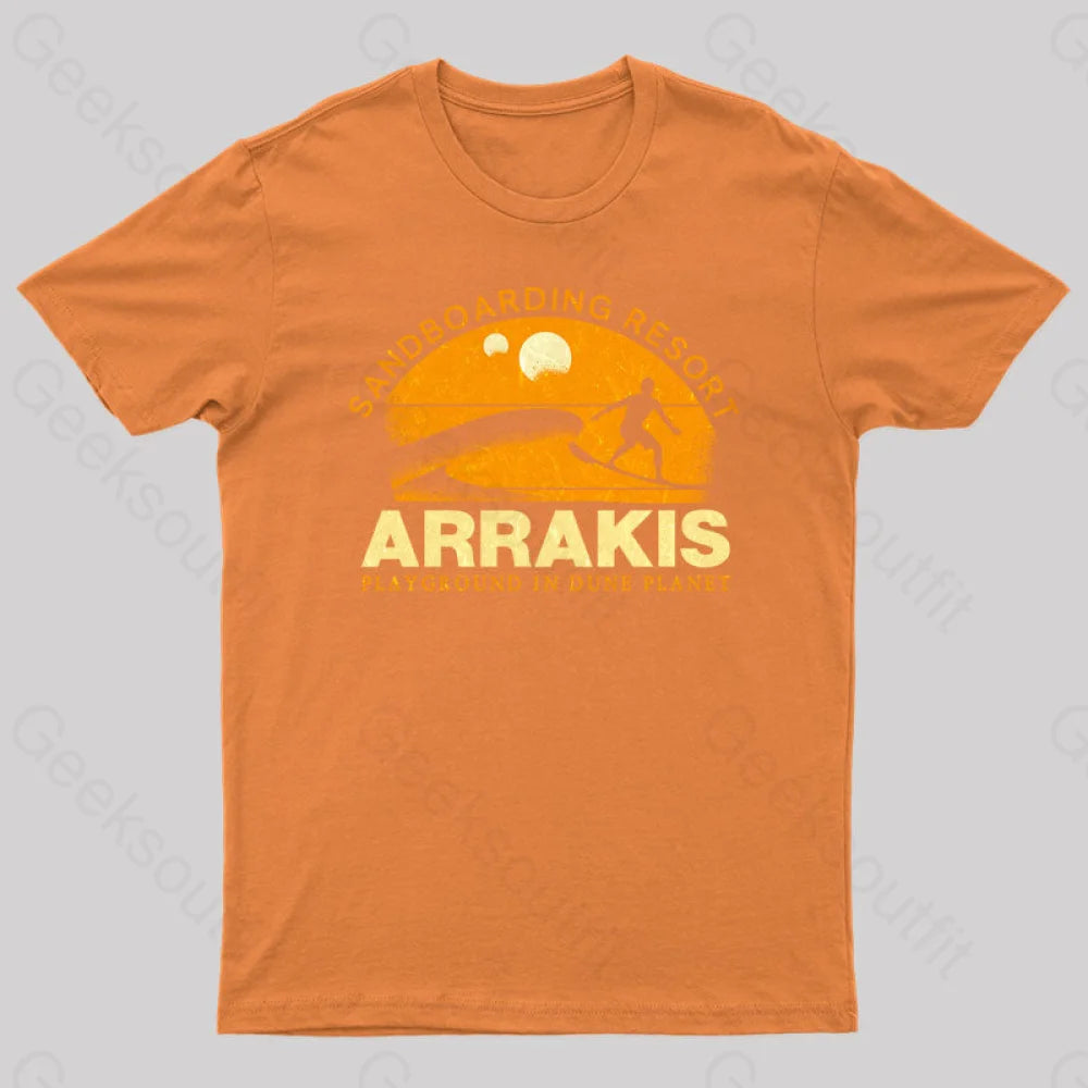 Sandboarding Resort Geek T-Shirt Orange / S