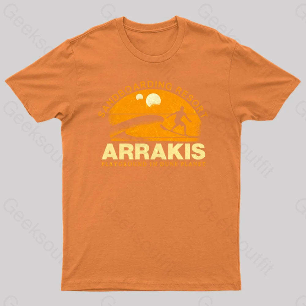 Sandboarding Resort Geek T-Shirt Orange / S