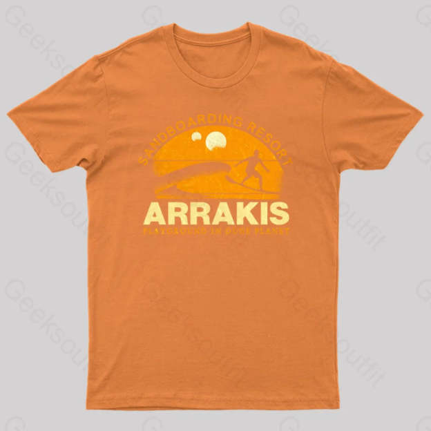 Sandboarding Resort Geek T-Shirt Orange / S