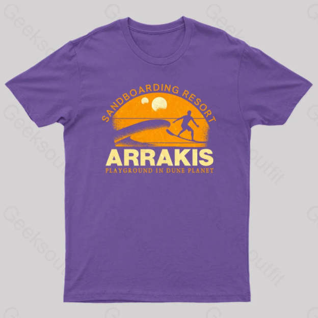 Sandboarding Resort Geek T-Shirt Purple / S