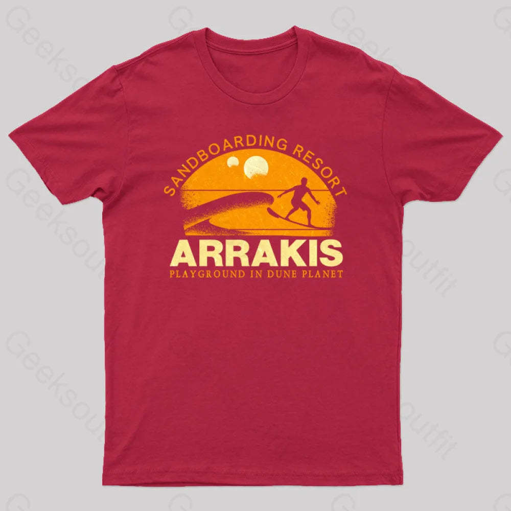 Sandboarding Resort Geek T-Shirt Red / S
