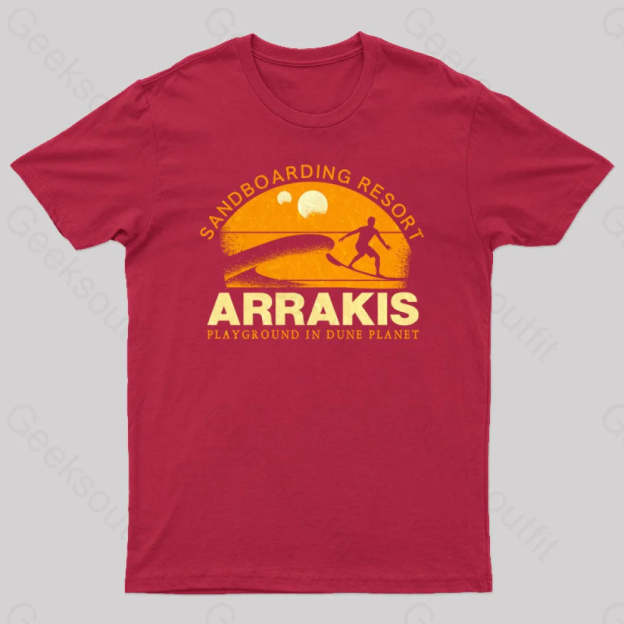 Sandboarding Resort Geek T-Shirt Red / S
