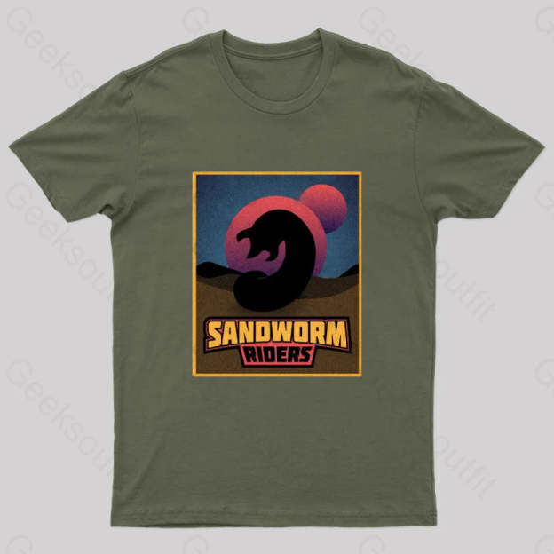Sandworm Riders Geek T-Shirt Army Green / S