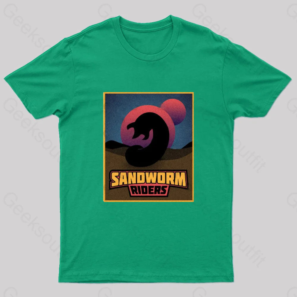 Sandworm Riders Geek T-Shirt Green / S