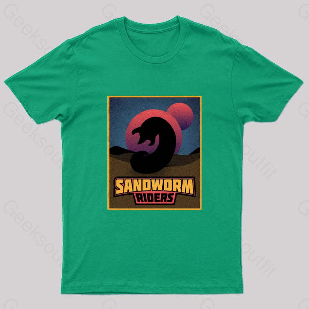 Sandworm Riders Geek T-Shirt Green / S