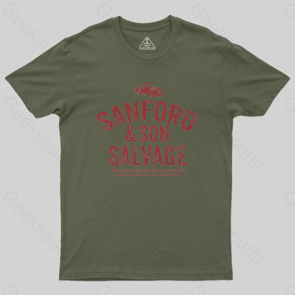 Sanford & Son Geek T-Shirt Army Green / S