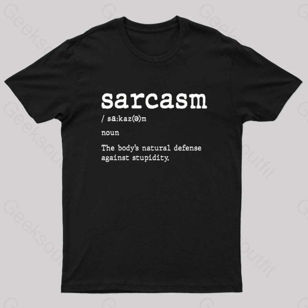 Sarcasm Definition Geek T-Shirt Black / S