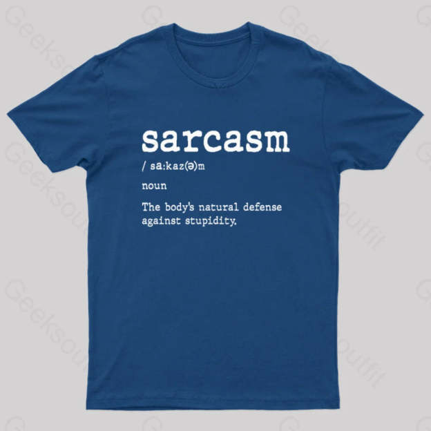 Sarcasm Definition Geek T-Shirt Navy / S