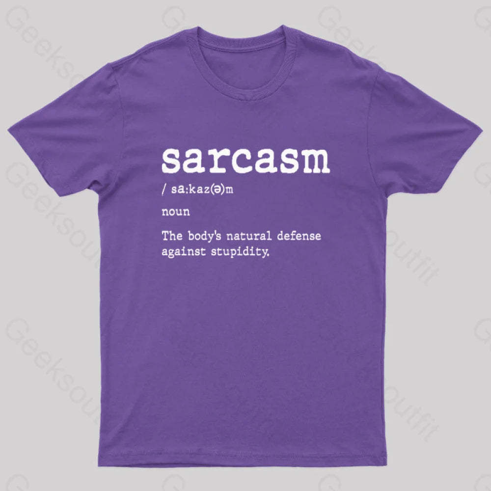 Sarcasm Definition Geek T-Shirt Purple / S