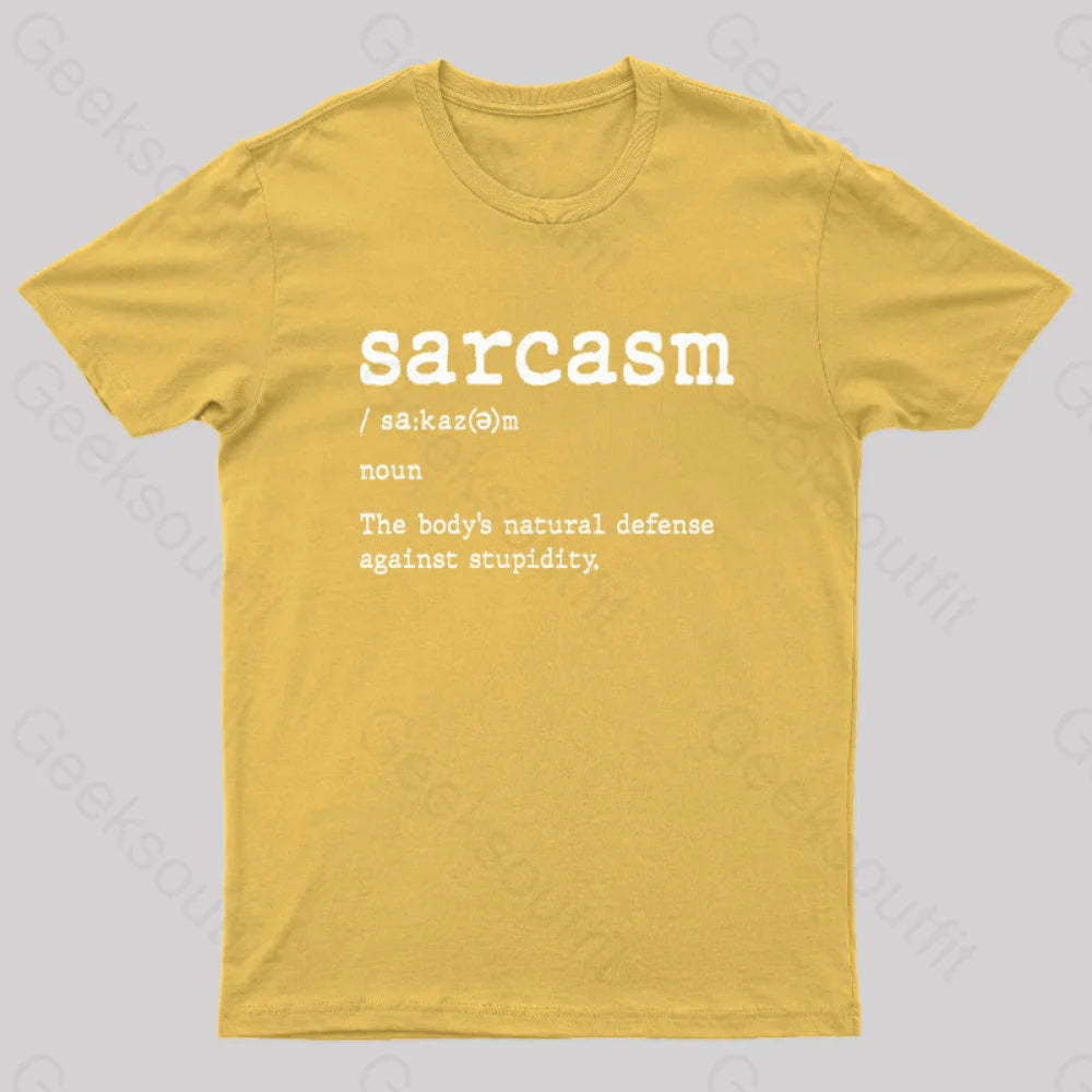 Sarcasm Definition Geek T-Shirt Yellow / S