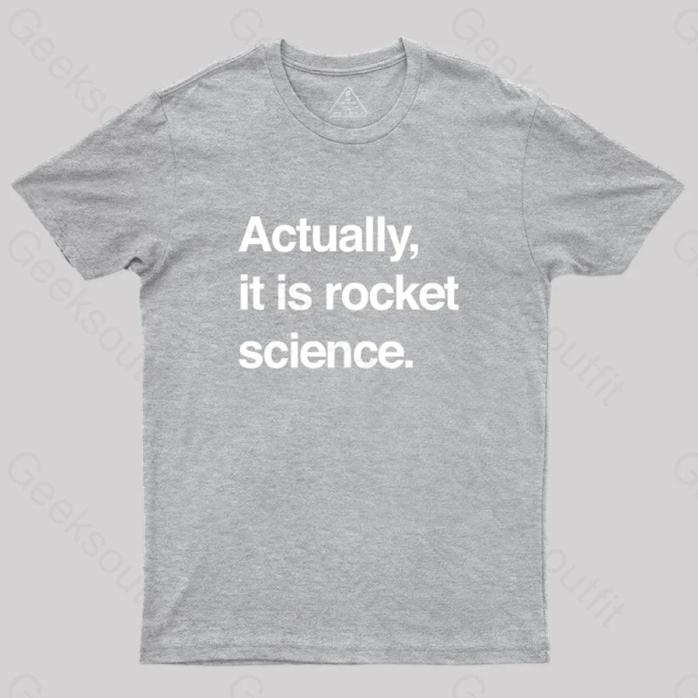 Sarcastic Rocket Science Quote T-Shirt Grey / S