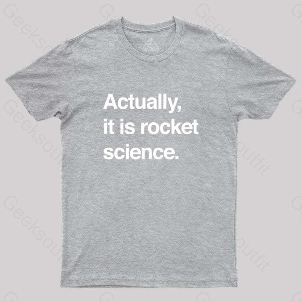 Sarcastic Rocket Science Quote T-Shirt Grey / S