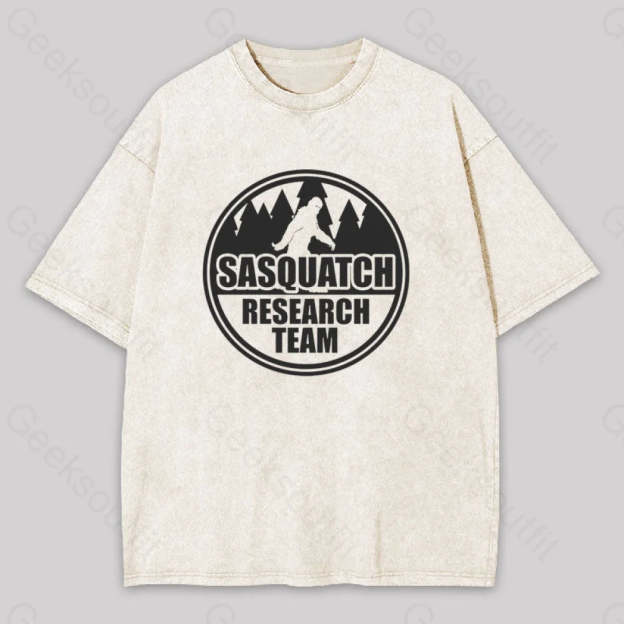 Sasquatch Research Team Geek Washed T-Shirt Apricot / S