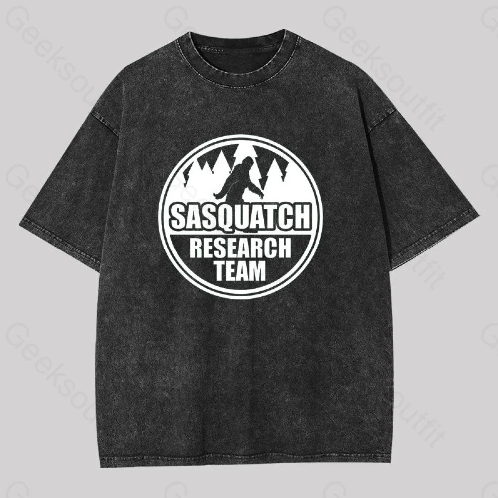Sasquatch Research Team Geek Washed T-Shirt Black / S