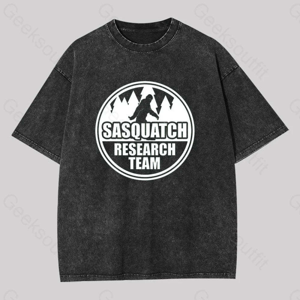 Sasquatch Research Team Geek Washed T-Shirt Black / S