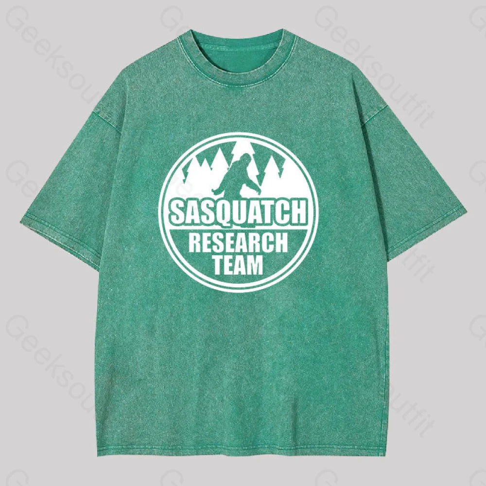 Sasquatch Research Team Geek Washed T-Shirt Grass Green / S