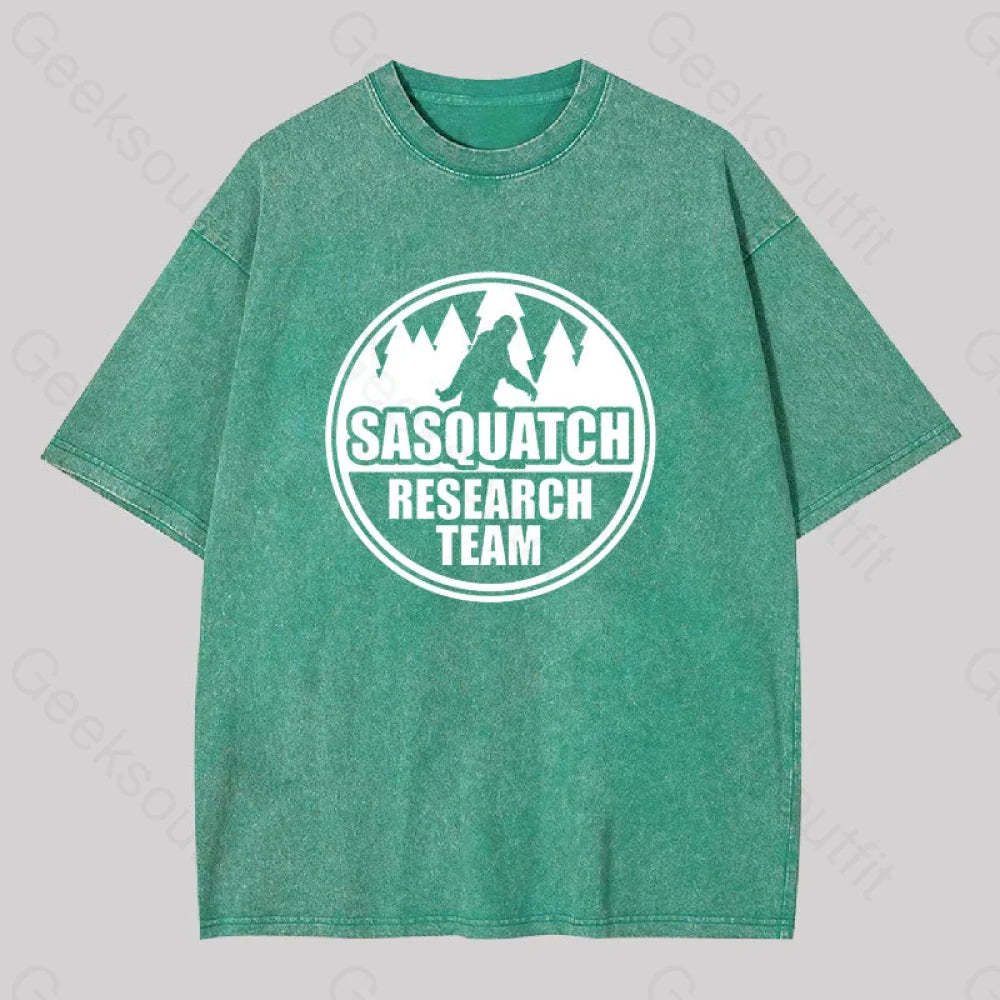 Sasquatch Research Team Geek Washed T-Shirt Grass Green / S