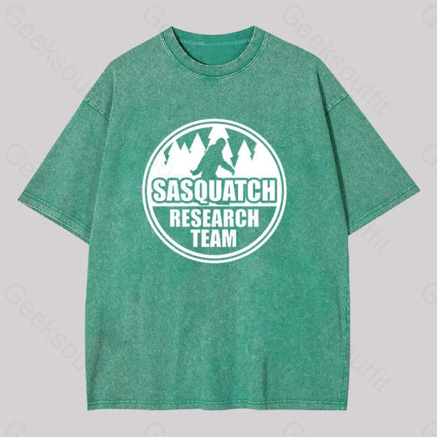 Sasquatch Research Team Geek Washed T-Shirt Grass Green / S