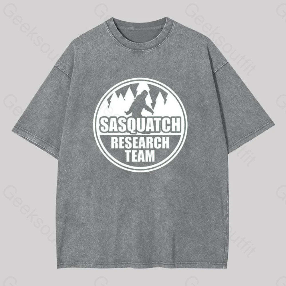 Sasquatch Research Team Geek Washed T-Shirt Grey / S