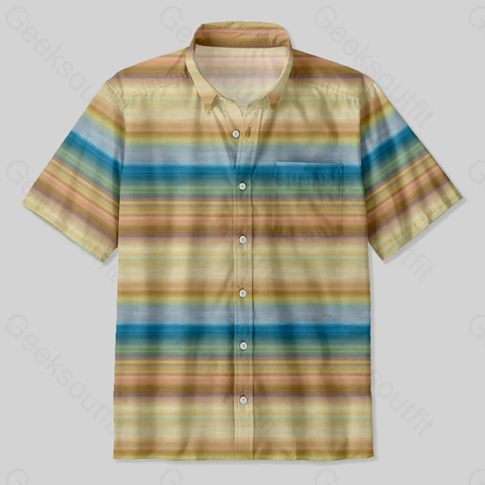 Saturn Space Button Up Pocket Shirt Up / S Bus625 Yc