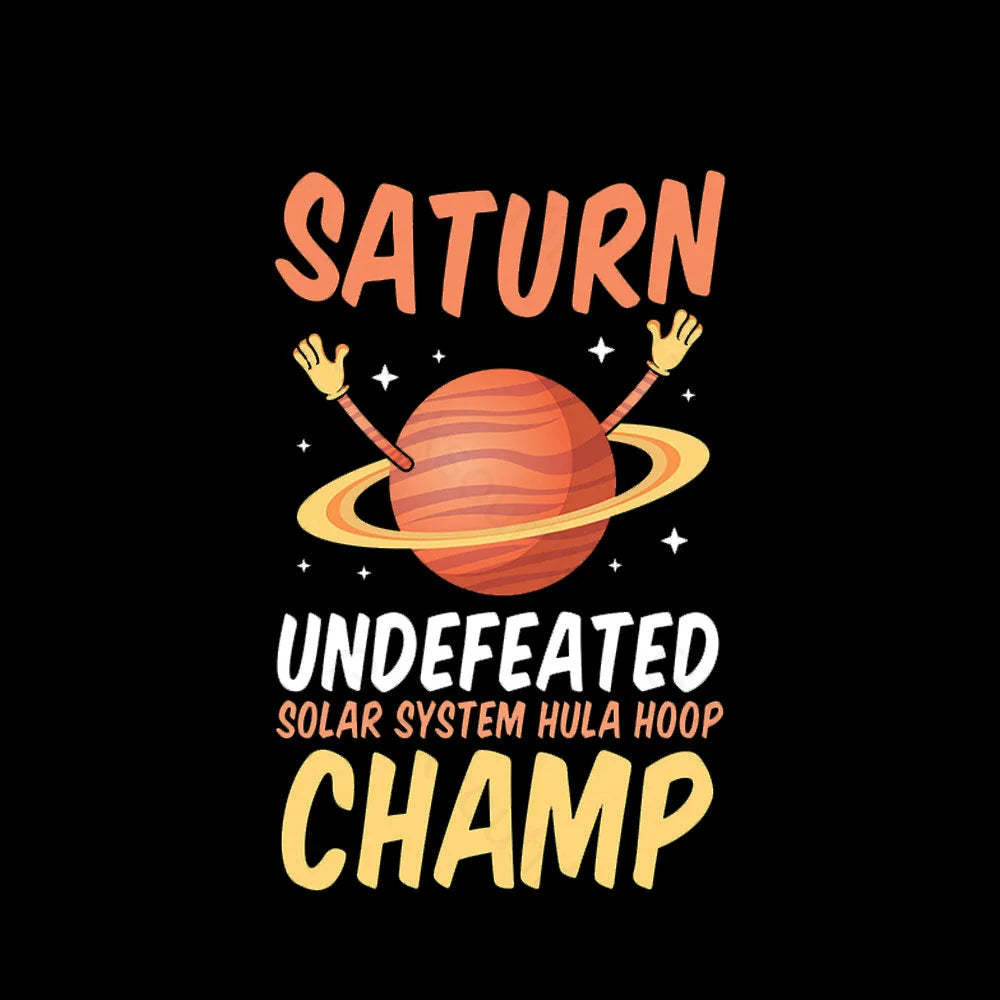 Saturn Undefeated Hula Hoop Champ Geek T-Shirt