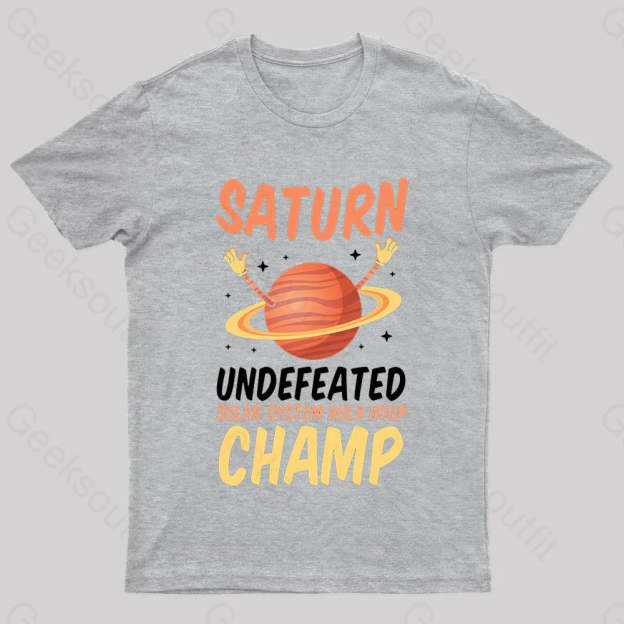 Saturn Undefeated Hula Hoop Champ Geek T-Shirt Grey / S