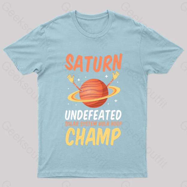 Saturn Undefeated Hula Hoop Champ Geek T-Shirt Light Blue / S