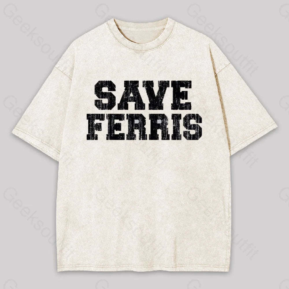 Save Ferris Geek Washed T-Shirt