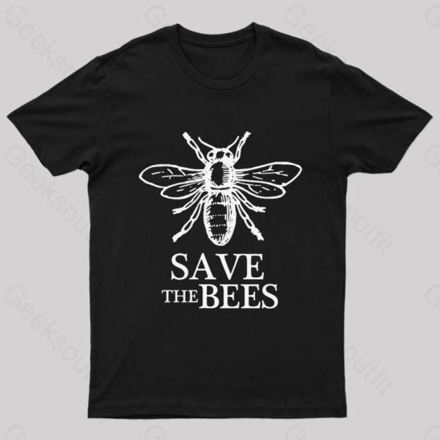Save The Bees T-Shirt Black / S