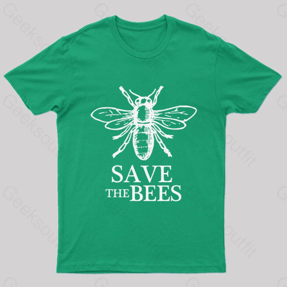 Save The Bees T-Shirt Green / S