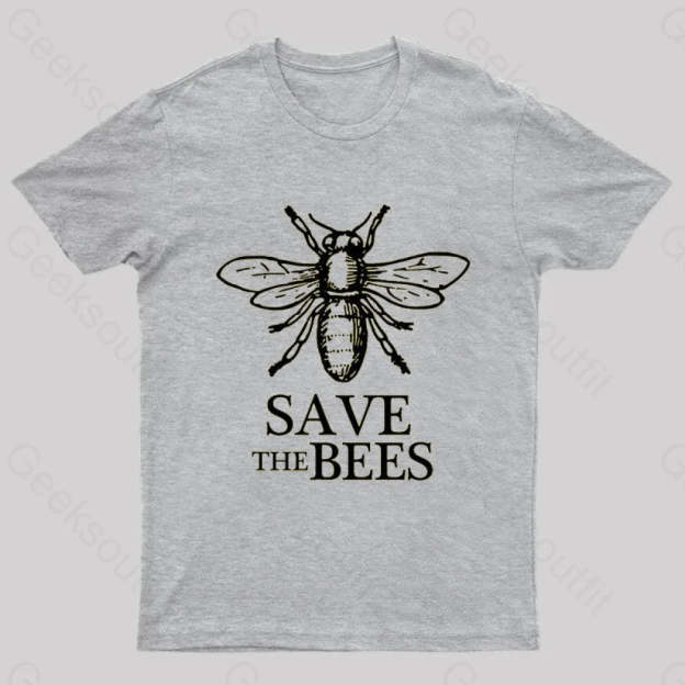 Save The Bees T-Shirt Grey / S