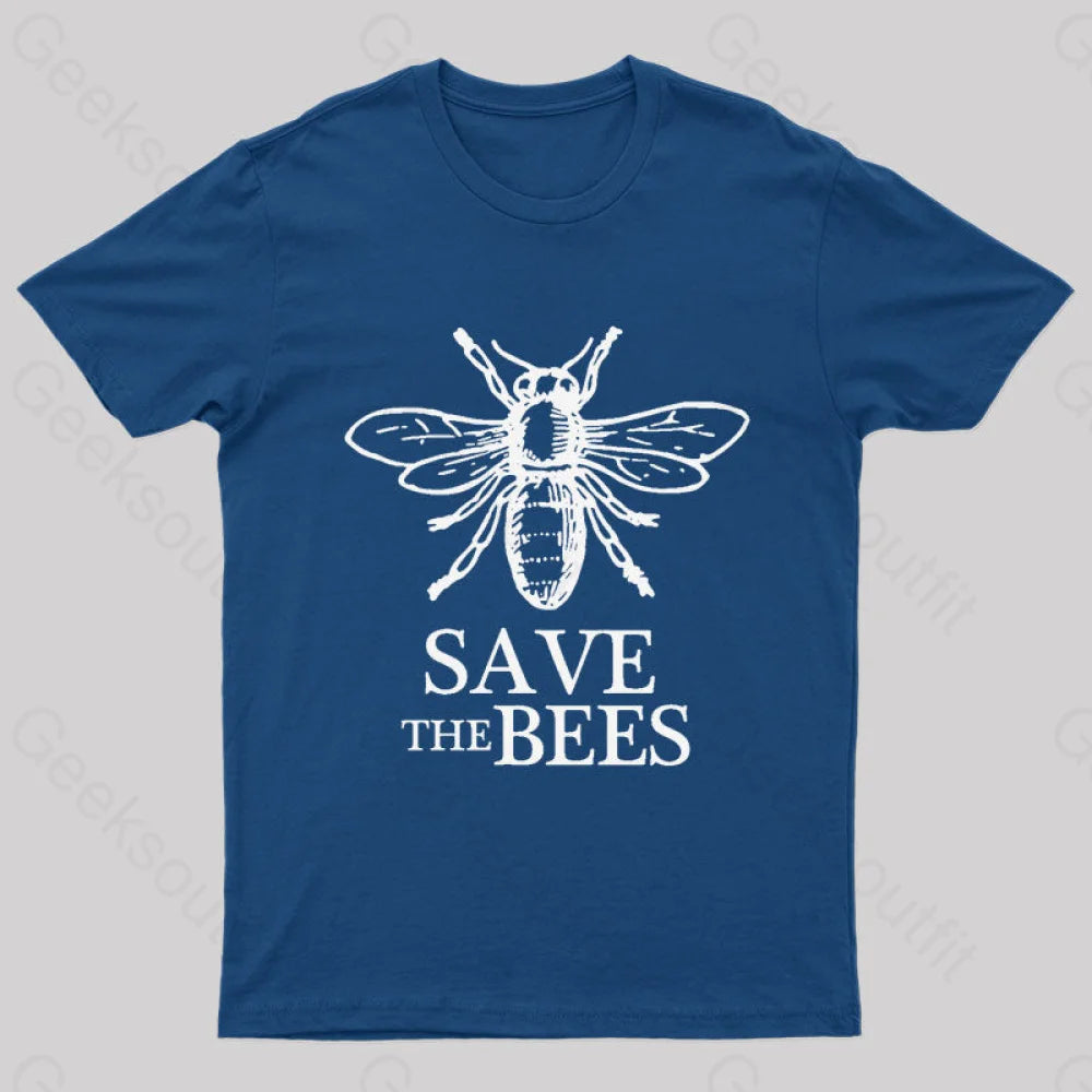 Save The Bees T-Shirt Navy / S