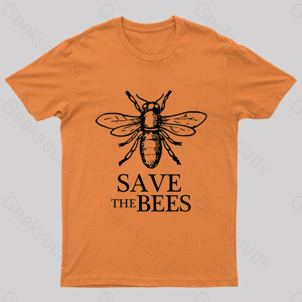Save The Bees T-Shirt Orange / S