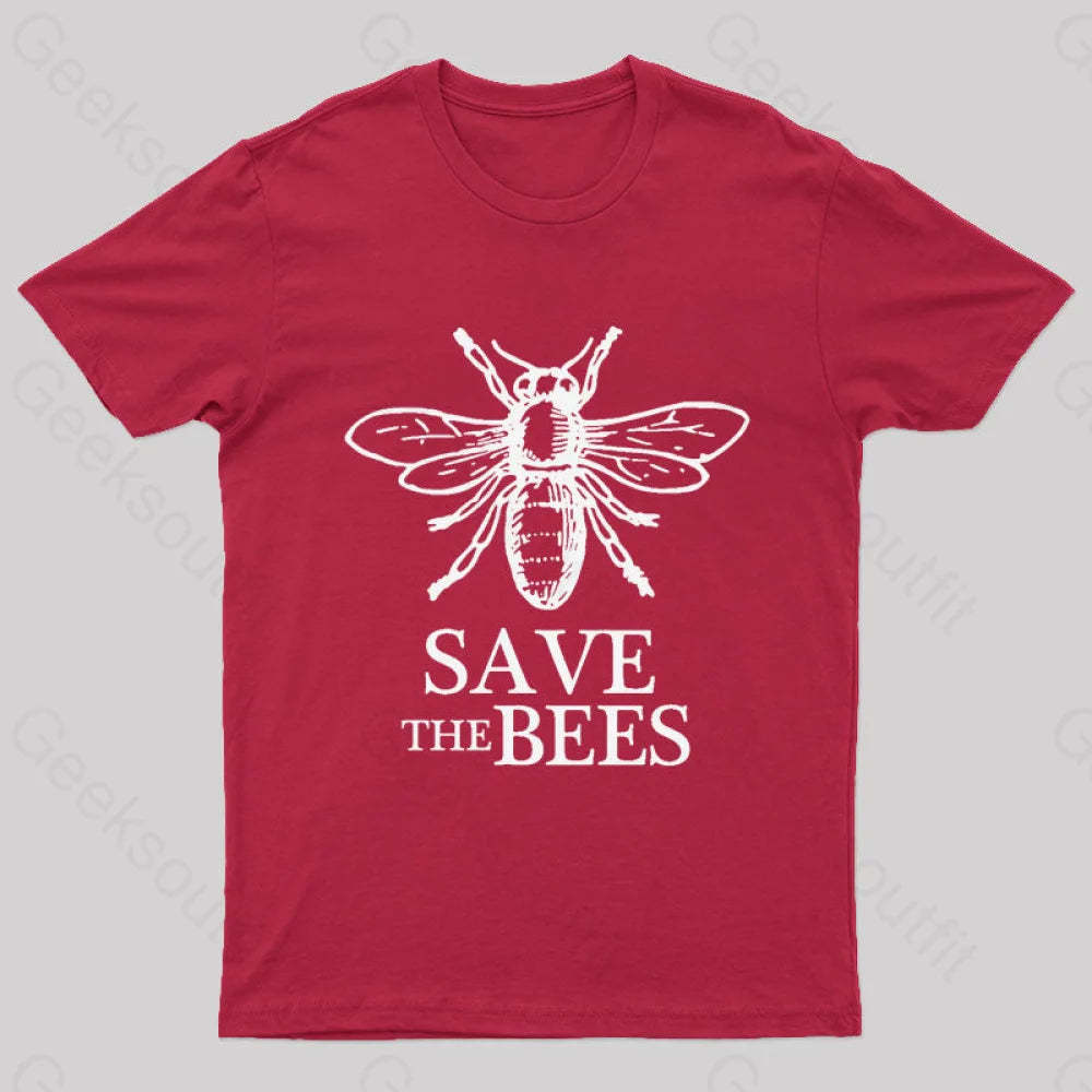 Save The Bees T-Shirt Red / S