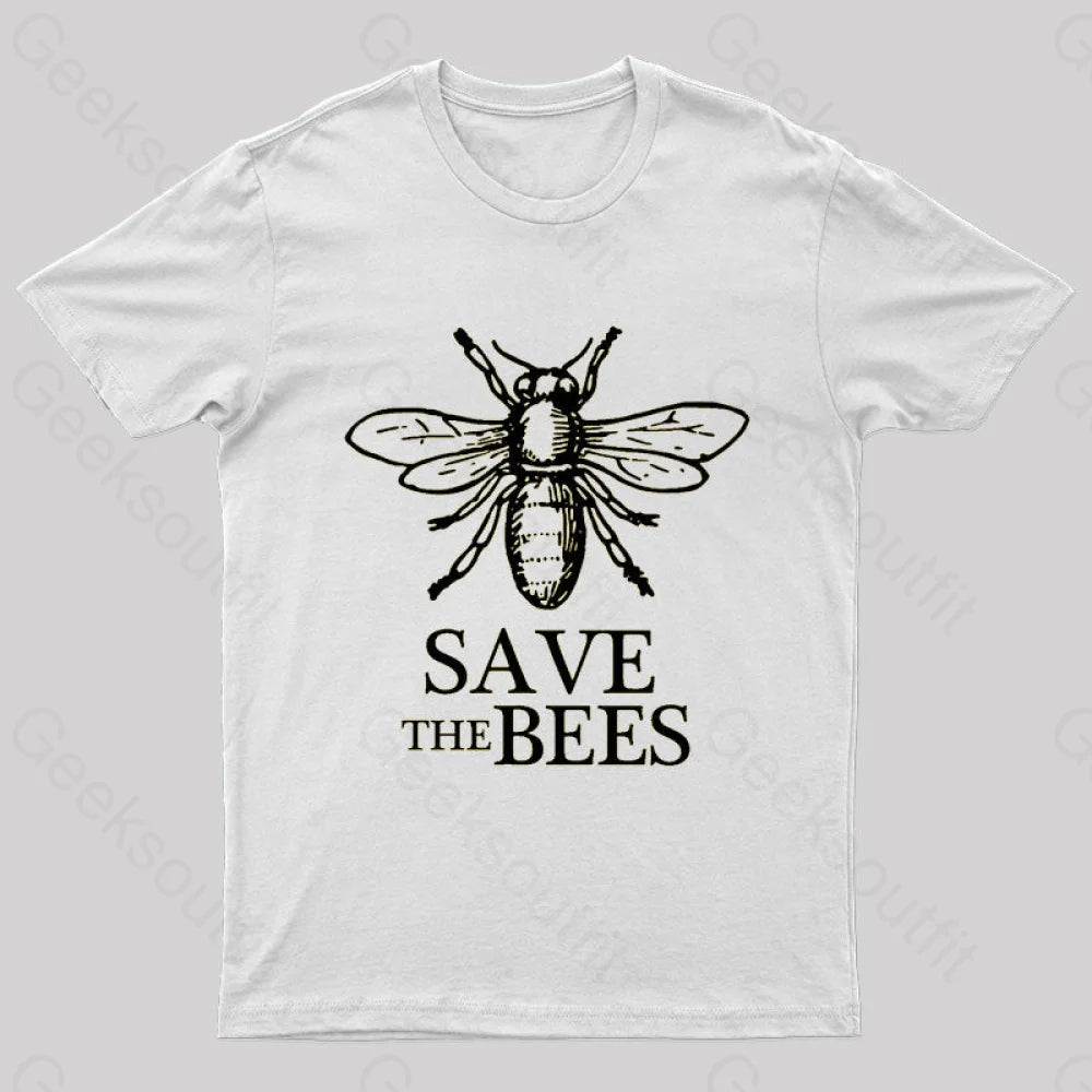 Save The Bees T-Shirt White / S