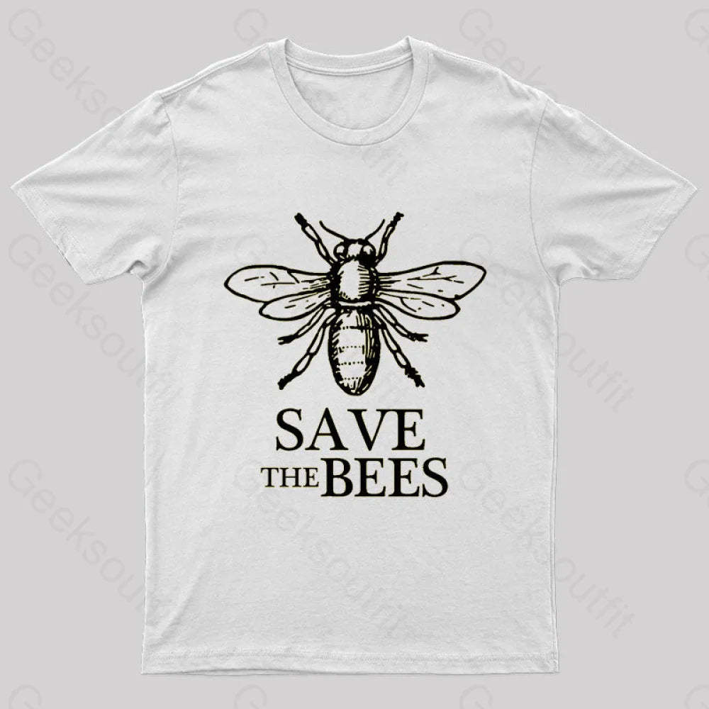 Save The Bees T-Shirt White / S